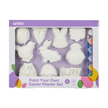 Paint Your Own Easter Plaster Set, 17 Piece - Anko