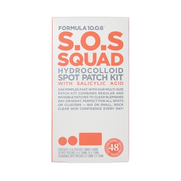 48 Piece Formula 10.0.6 S.O.S Squad Hydrocolloid Spot Patch Kit - Salicylic Acid