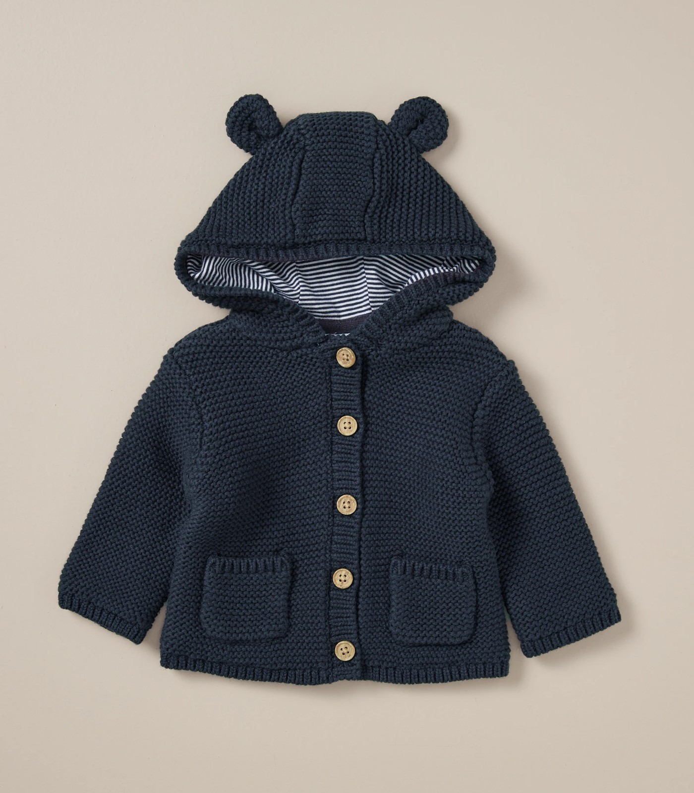 Baby Chunky Knit Hooded Cardigan 2 of 2
