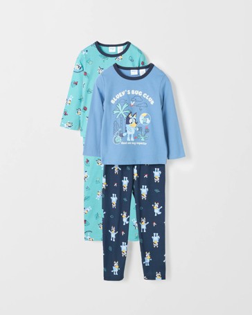 Bluey Australian Cotton 2 Pack Younger Boys Knit Pyjama Set
