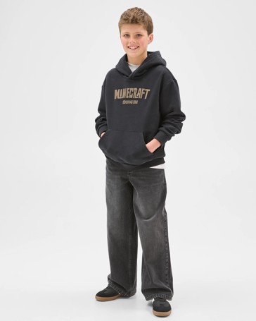 Minecraft Australian Cotton Blend Popover Hooded Jumper