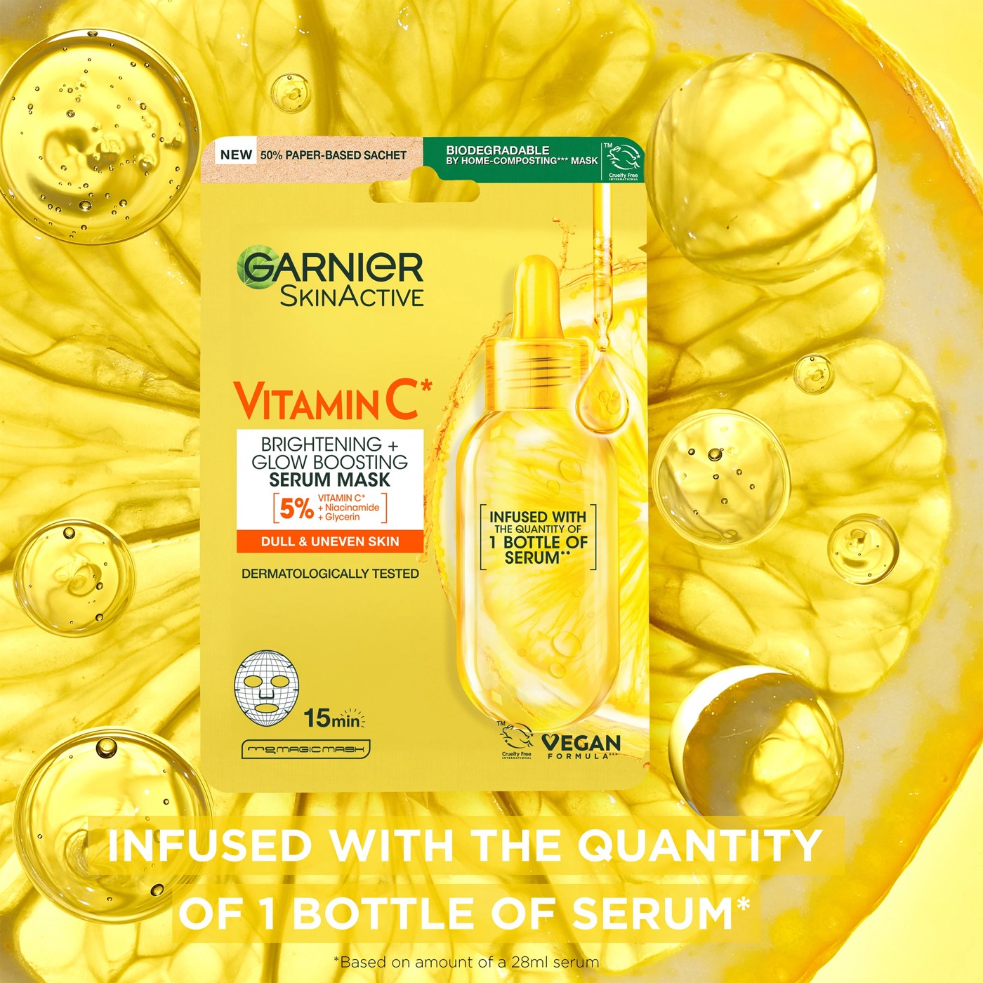 Garnier SkinActive Sheet Mask - Vitamin C and Hyaluronic Acid 3 of 6