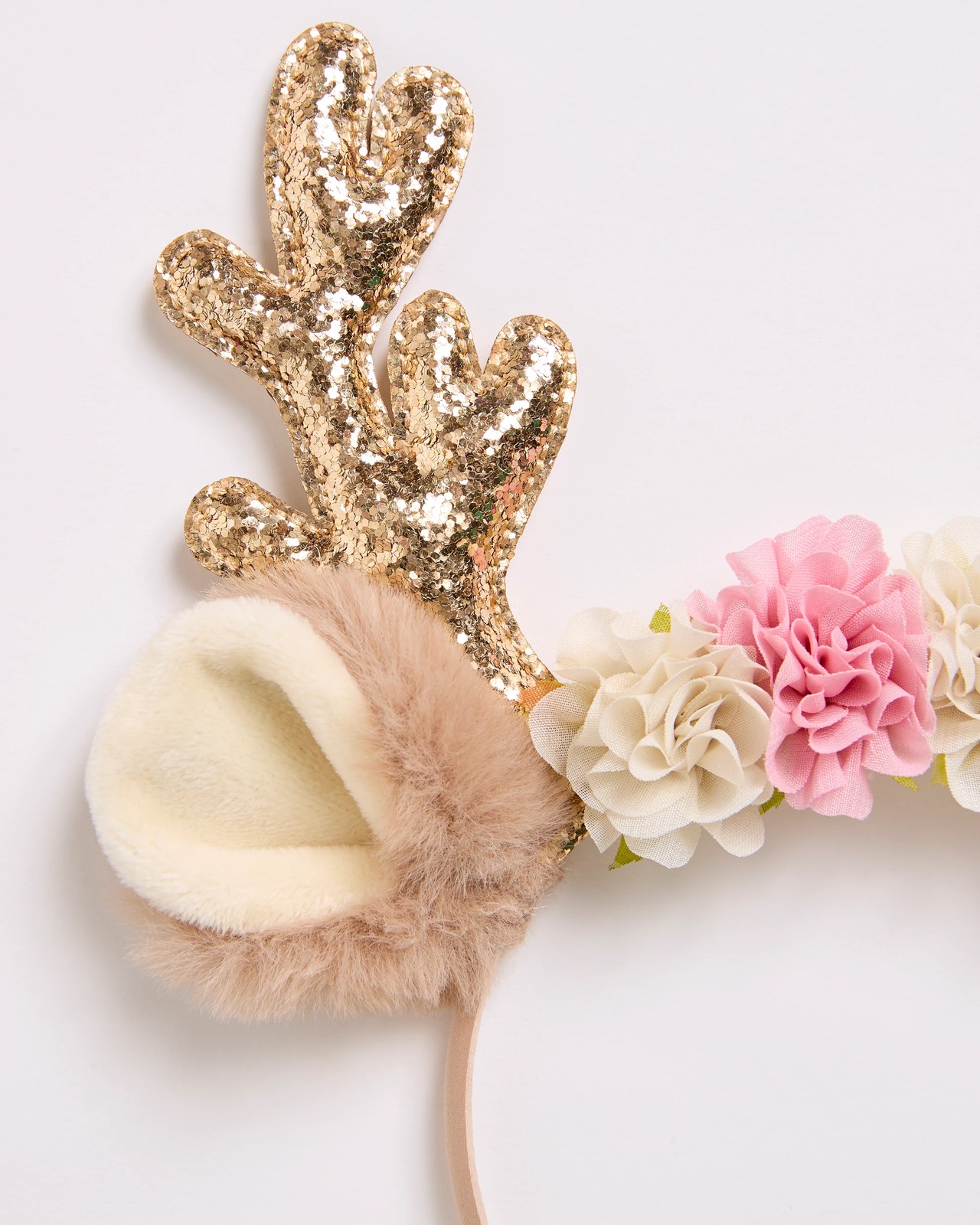 Floral Reindeer Christmas Headband 2 of 3