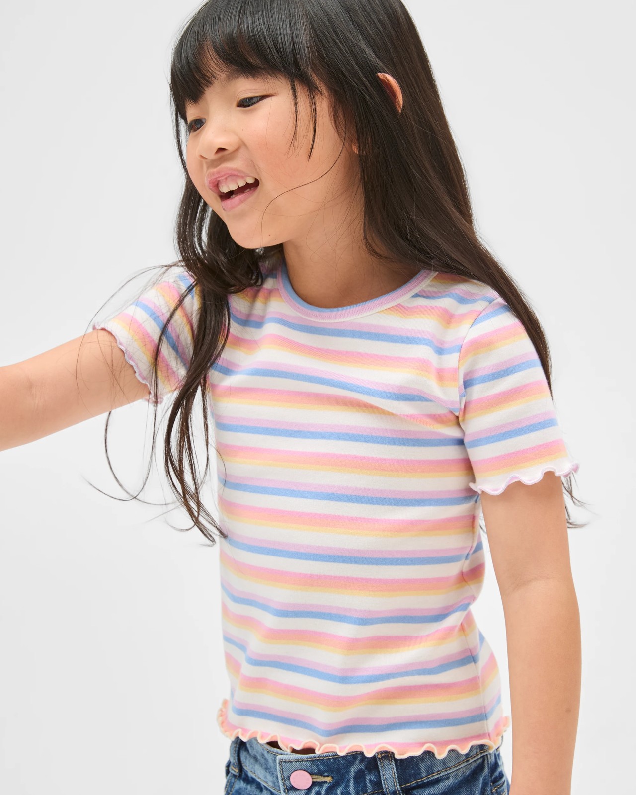 Australian Cotton Essential T-Shirt - Multi Stripe 3 of 6