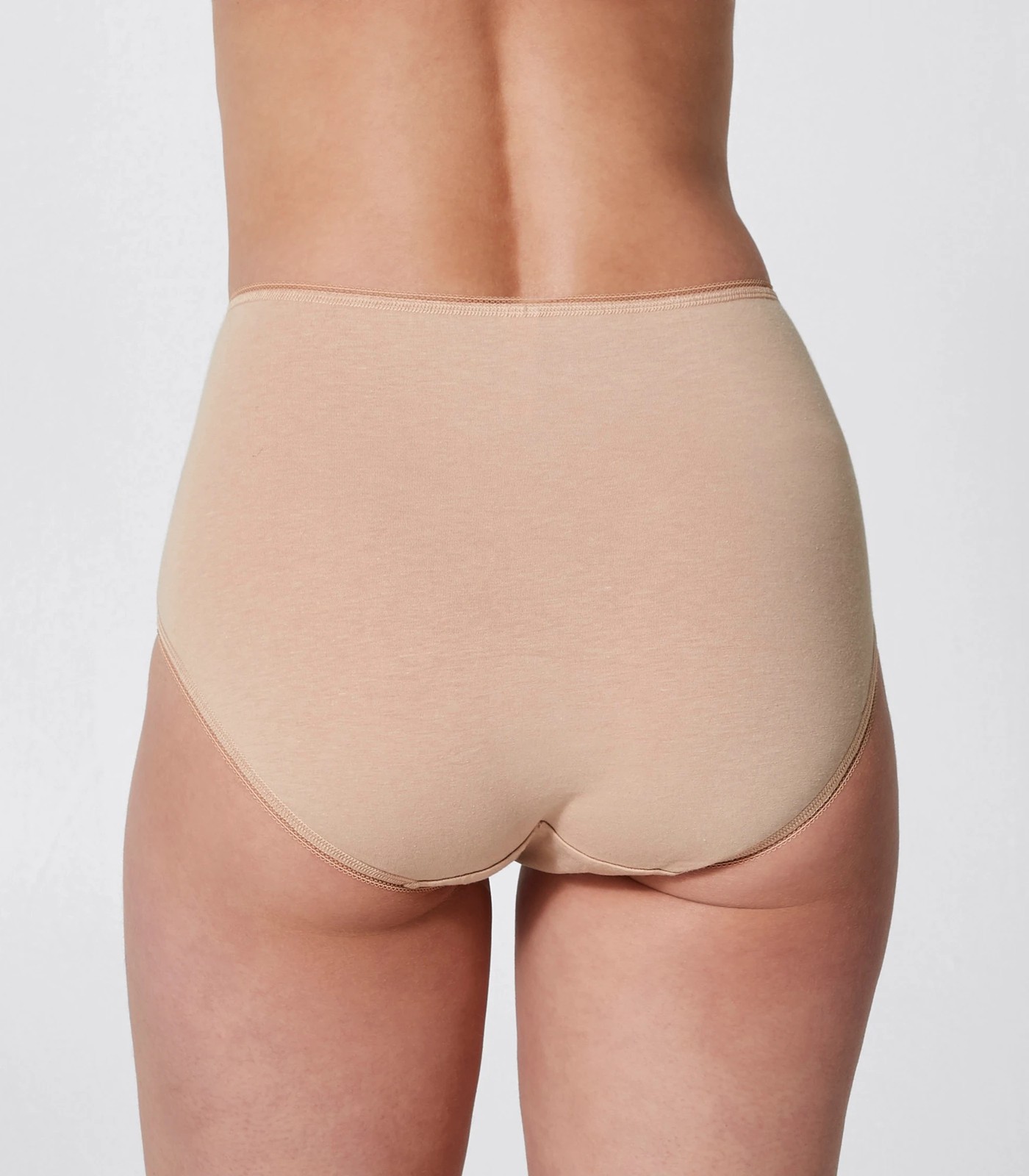 5 Pack Cotton/Elastane Full Briefs - Latte Brown