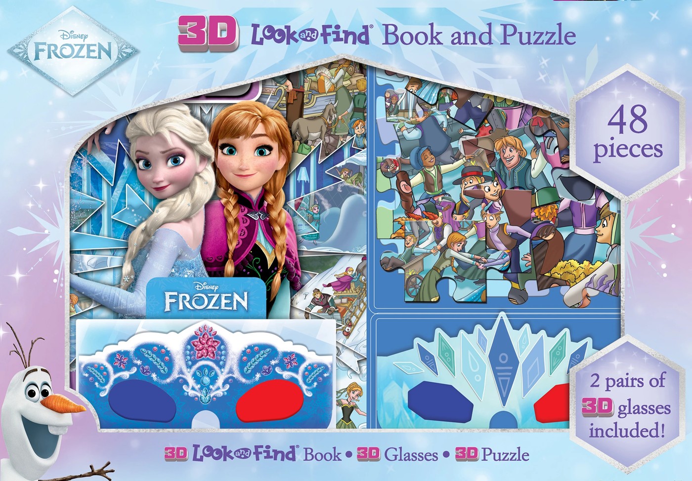 Disney Frozen: 3D Look and Find Book and Puzzle Set 2 of 5