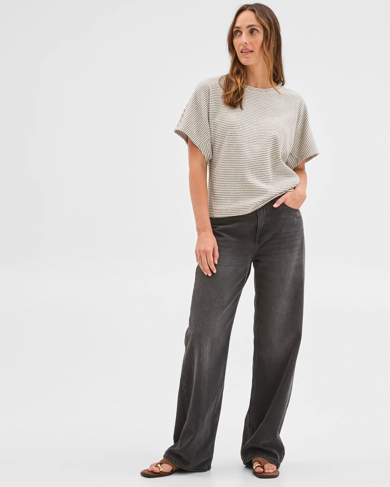 Spliced Cocoon Boxy T-Shirt - Stripe 2 of 6