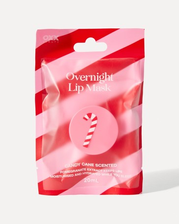 OXX Beauty Overnight Lip Mask 20ml - Candy Cane Scented and Pomegranate Extract
