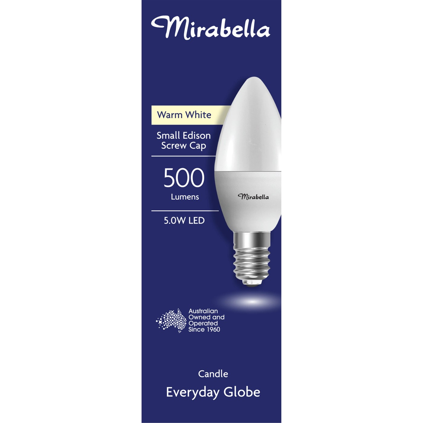 Mirabella Candle LED 5W E14 Small Edison Screw Light Bulb- Pearl Warm White 2 of 6