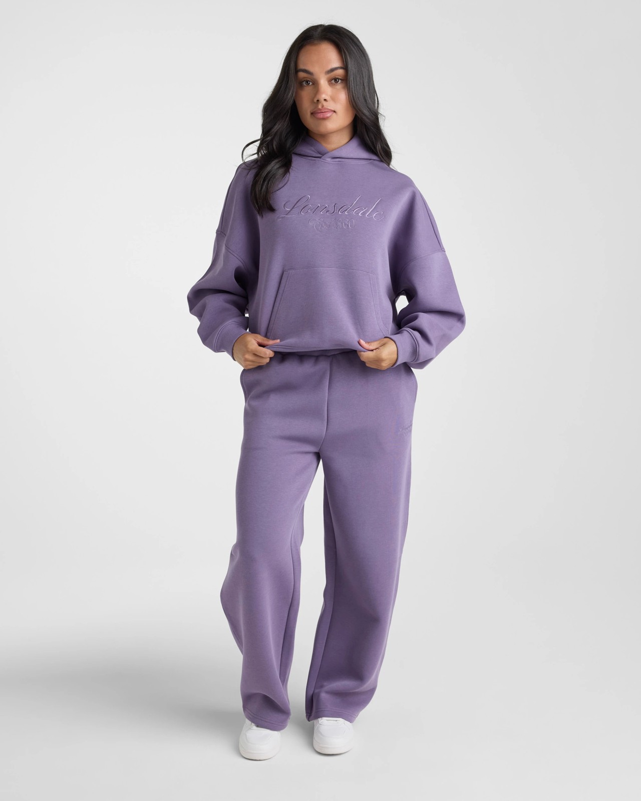 Lonsdale London Boxy Hoodie - Dusty Iris 5 of 5