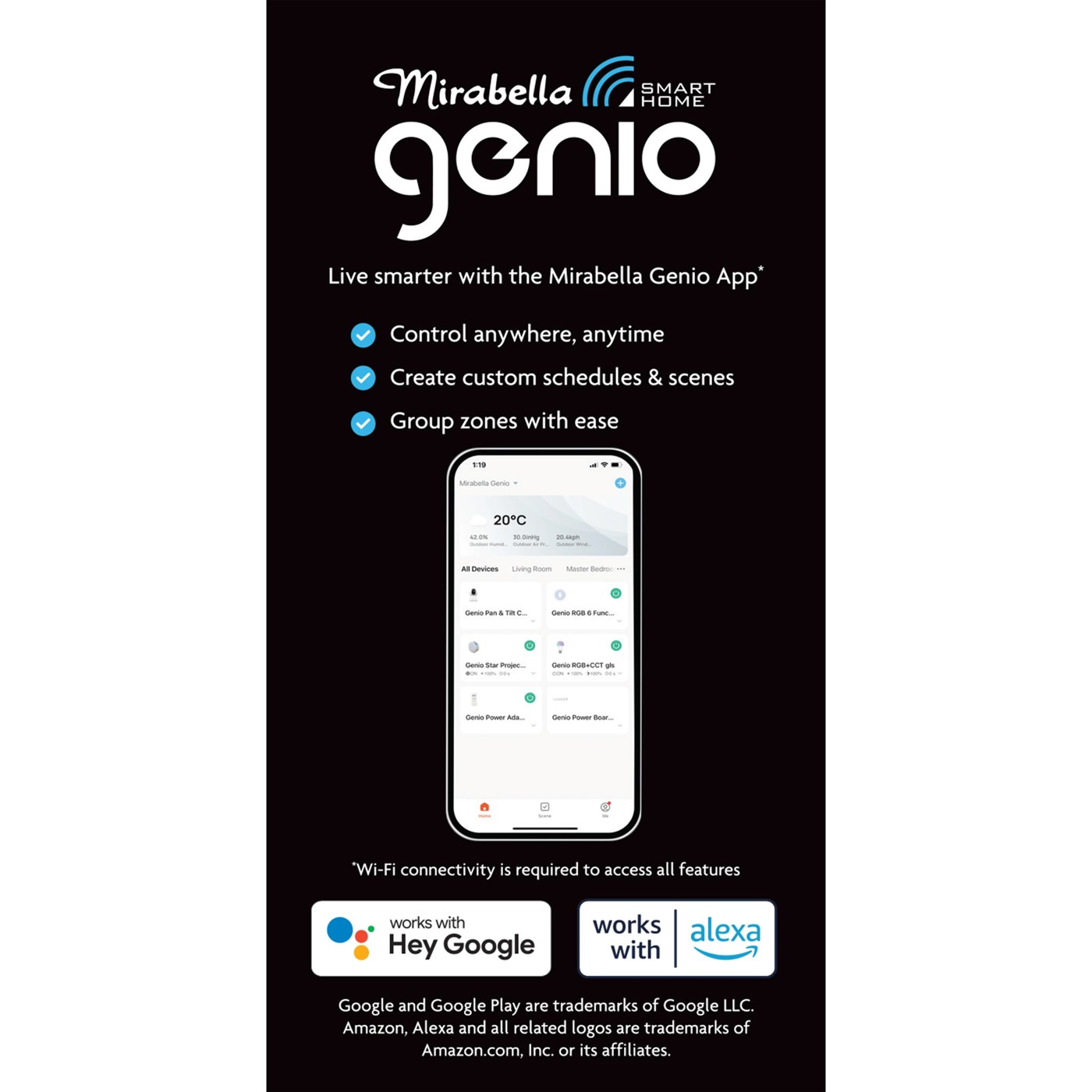 Mirabella Genio Wi-Fi Dimmable 9W LED GLS 4 of 6