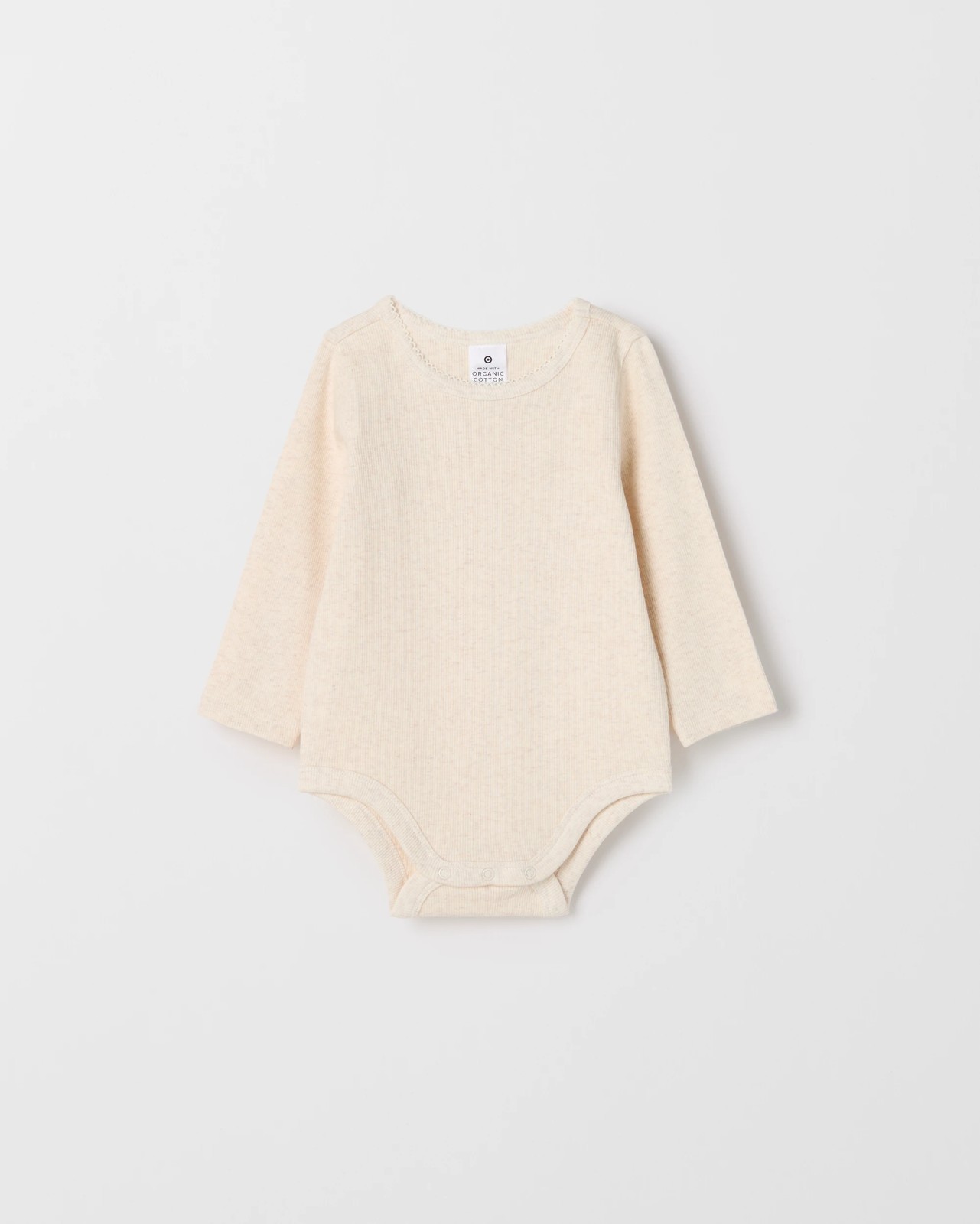 Baby Organic Cotton 3 Pack Long Sleeve Pointelle/Rib Bodysuit - Blue Flow 5 of 5