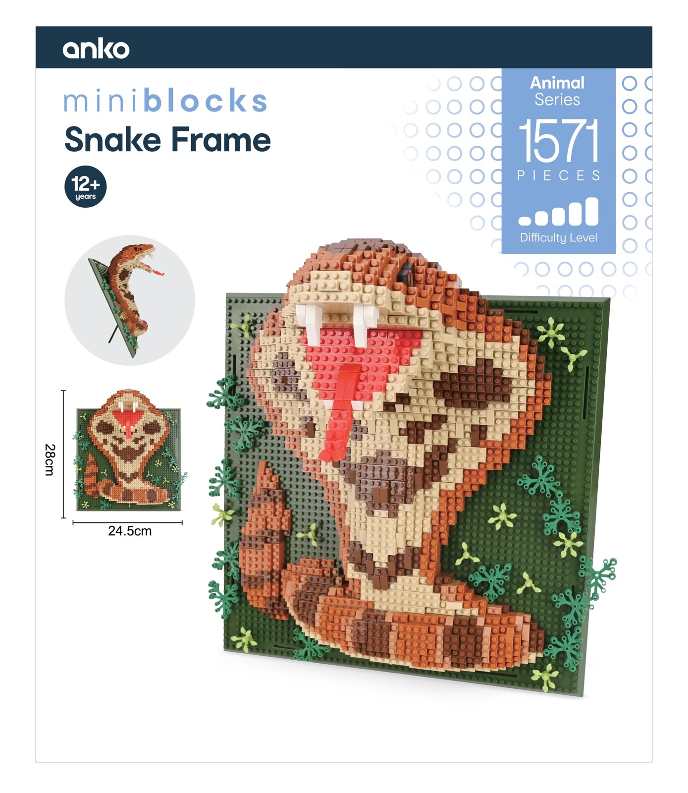 1571 Piece Mini Blocks Animal Series: Snake Frame 3 of 3