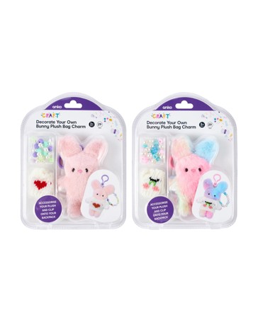 Anko 29 Piece Decorate Your Own Bunny Plush Bag Charm - Assorted