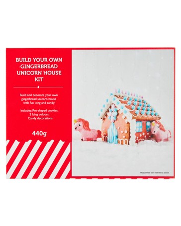 Build Your Own Gingerbread Unicorn House Kit 440g - Anko