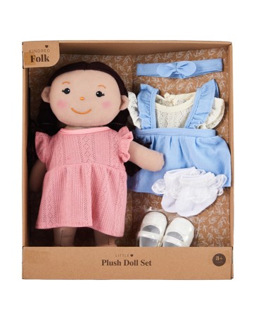 Kindred Folk Little Plush Doll Set - Ava