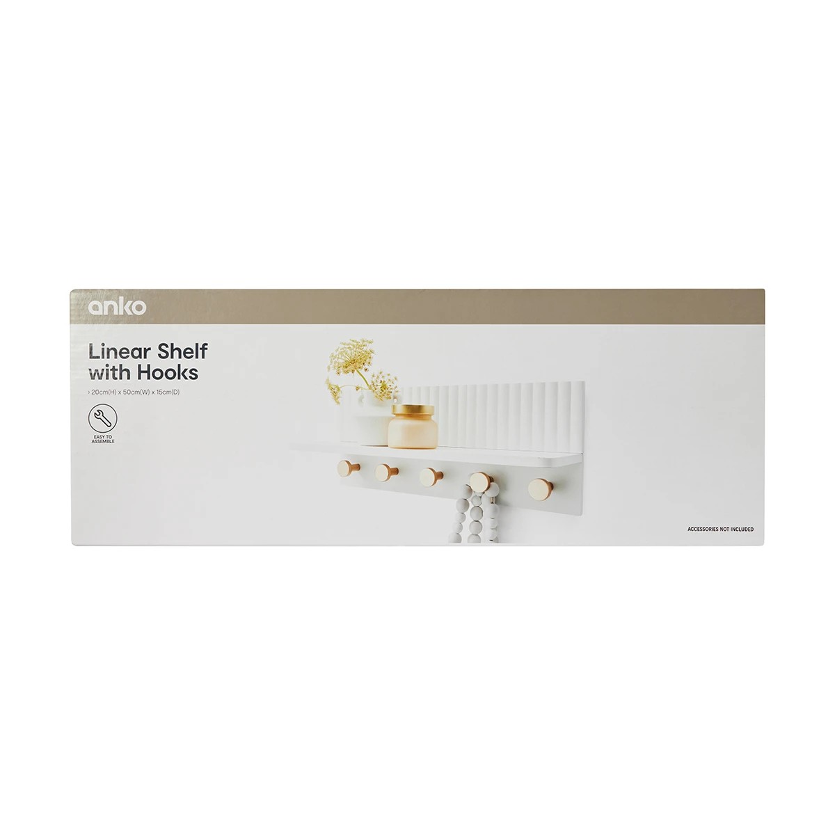 Linear Shelf with Hooks Anko Target Australia