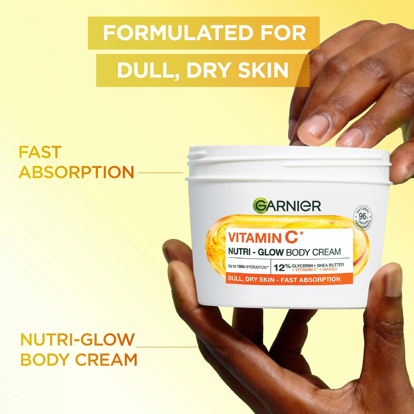 Garnier Body Superfood 48H Nutri-Glow Cream - Mango & Vitamin C 3 of 5