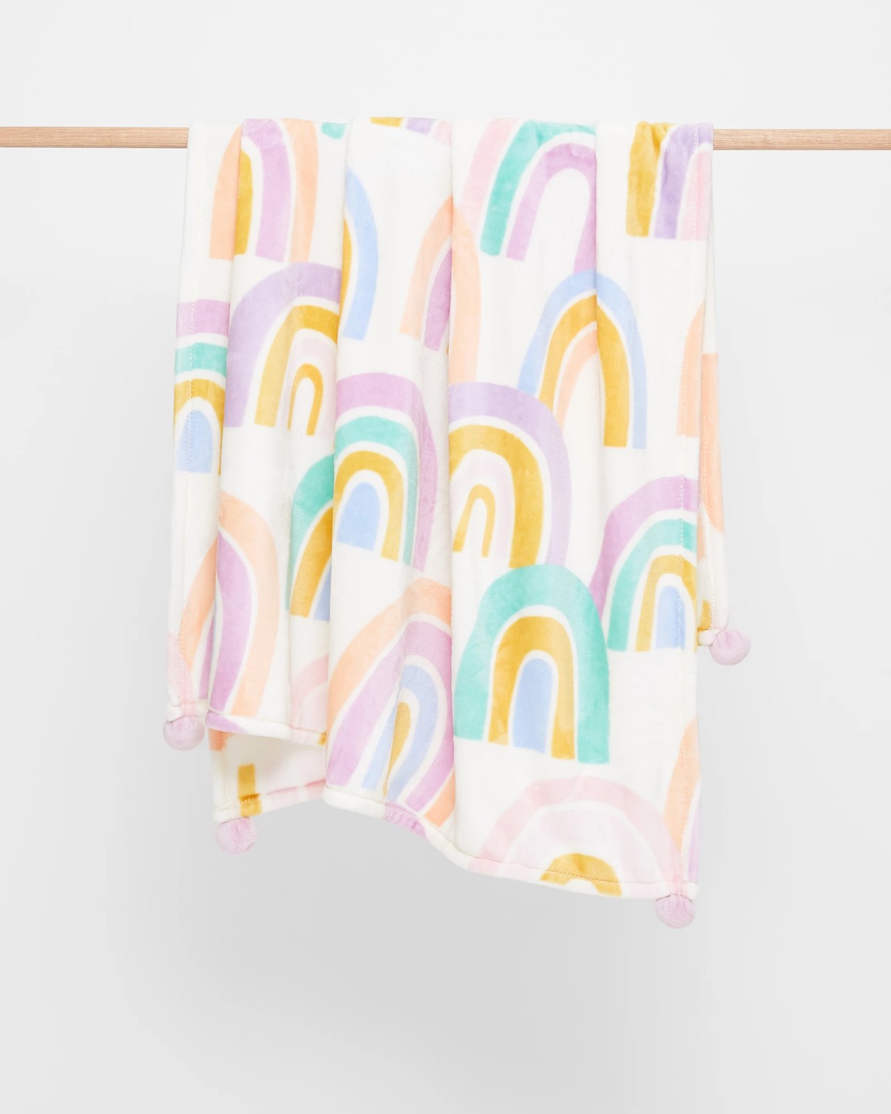 Kids Super Soft Throw Harper Rainbow Target Australia