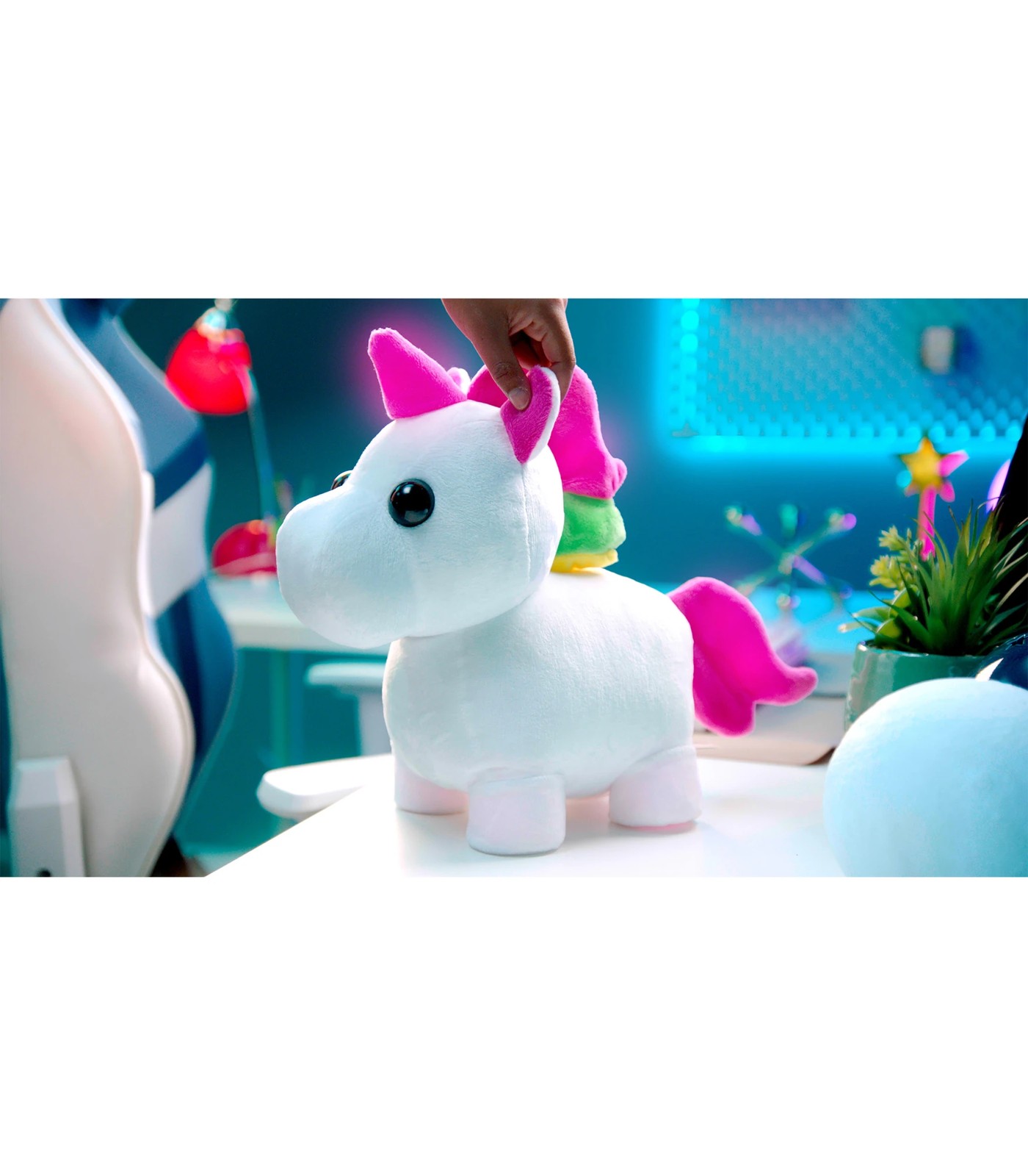  Adopt Me! Neon Unicorn Light-Up Plush - Soft and Cuddly - Three  Light-Up Modes - Directly from The #1 Game, Exclusive Virtual Item Code  Included - Toys for Kids - Ages