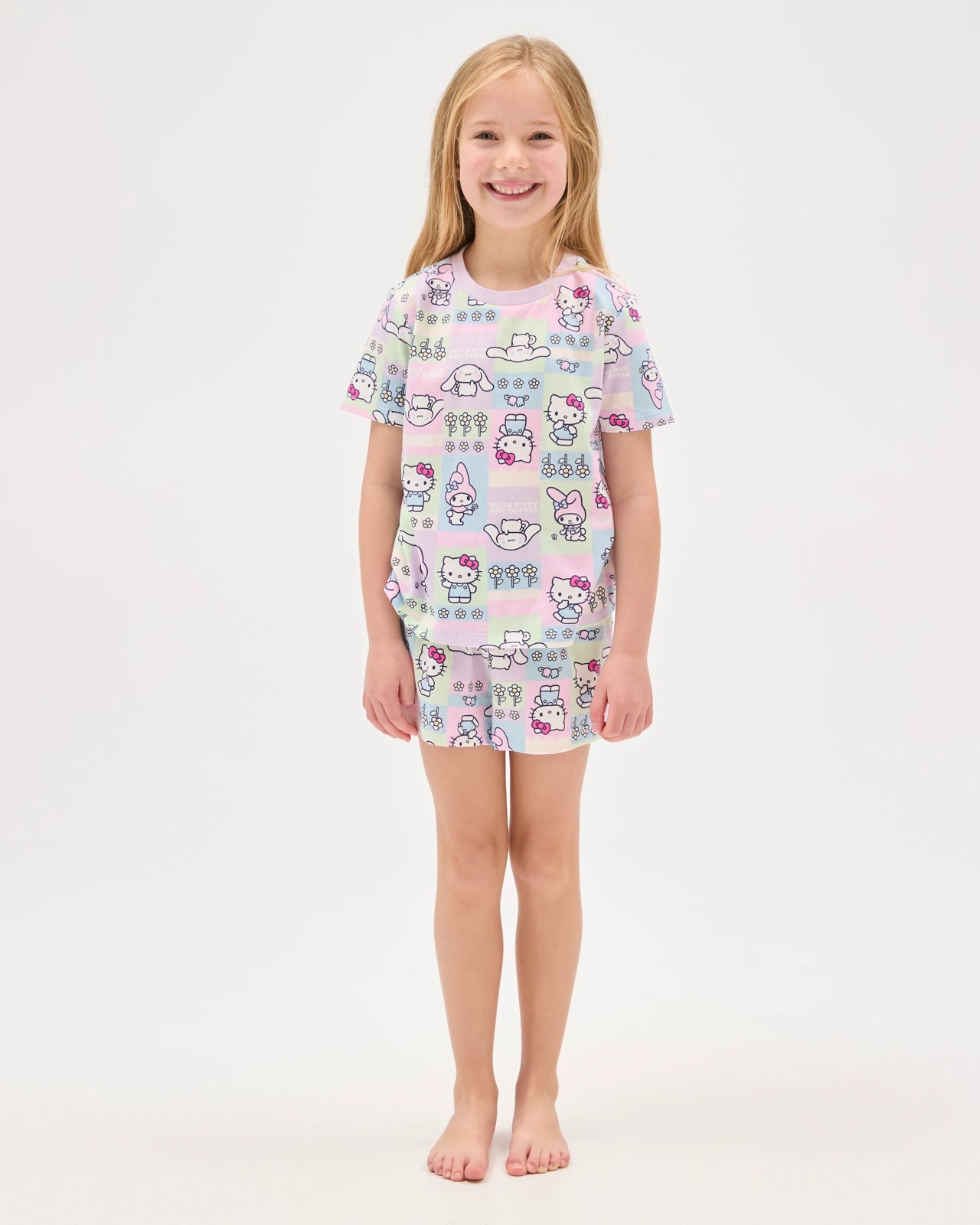 Hello Kitty Australian Cotton 2 Pack Younger Girls Pyjama Set 2 of 5