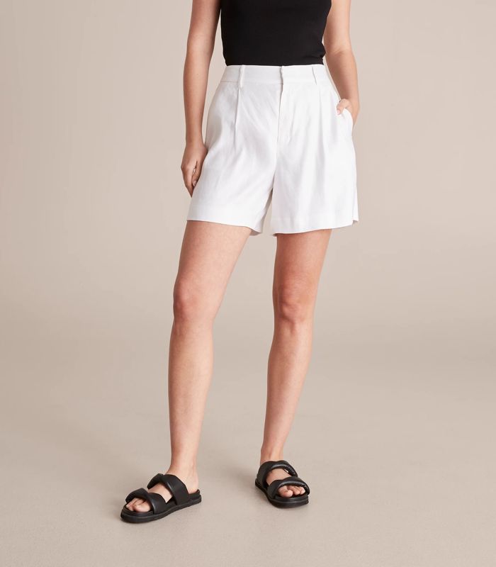 Preview Linen Blend Pleat Front Shorts – Target Australia