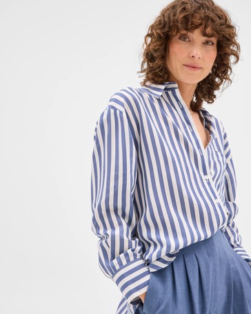 Long Sleeve Textured Stripe Shirt - Preview