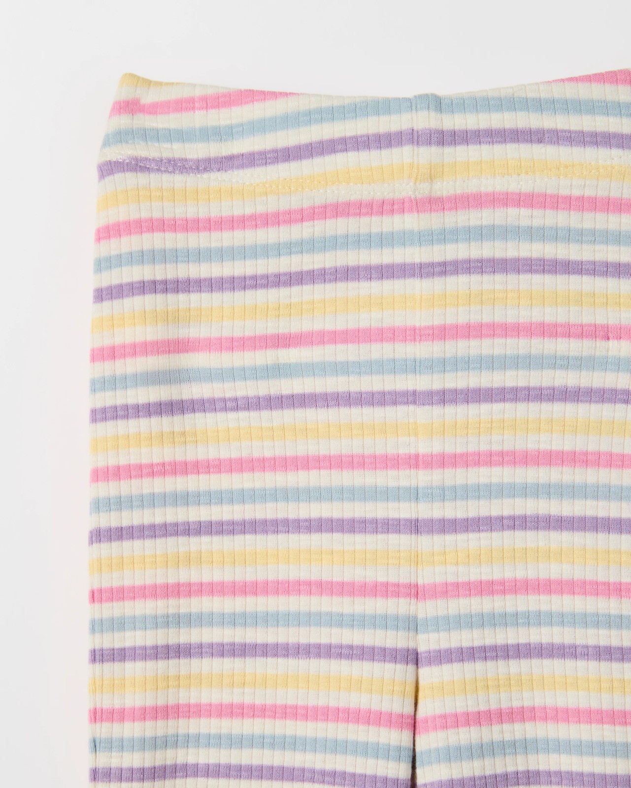 2 Pack Rib Knit Flare Leggings - Rainbow AOP Pink Multi 4 of 4