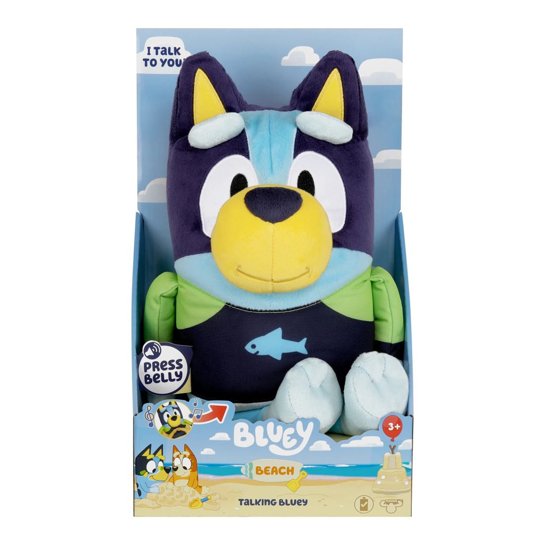 Bluey Talking Sound Effects Beach Plush - Assorted* | Target Australia