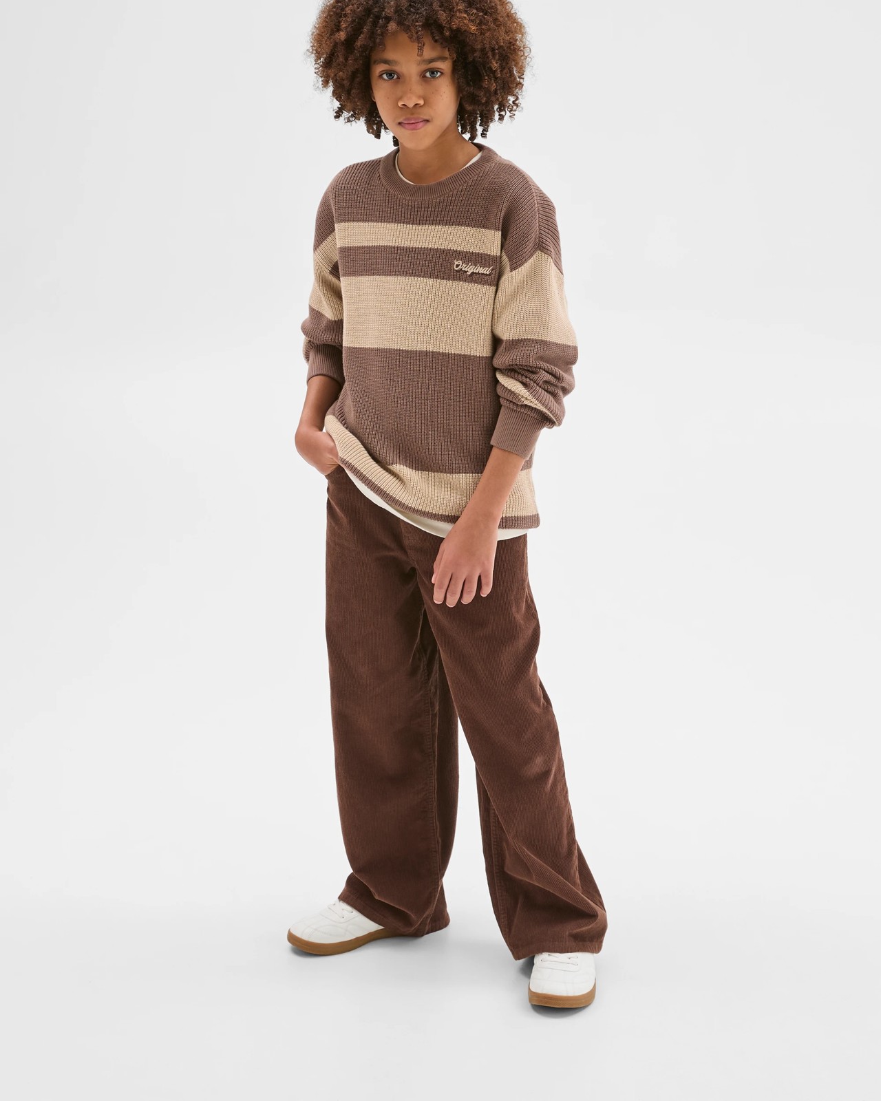 Australian Cotton Crew Neck Striped Sweater 2 of 6