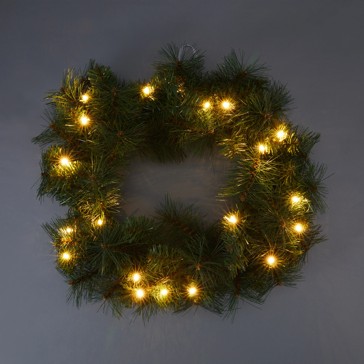 Light Up Green Wreath - Anko