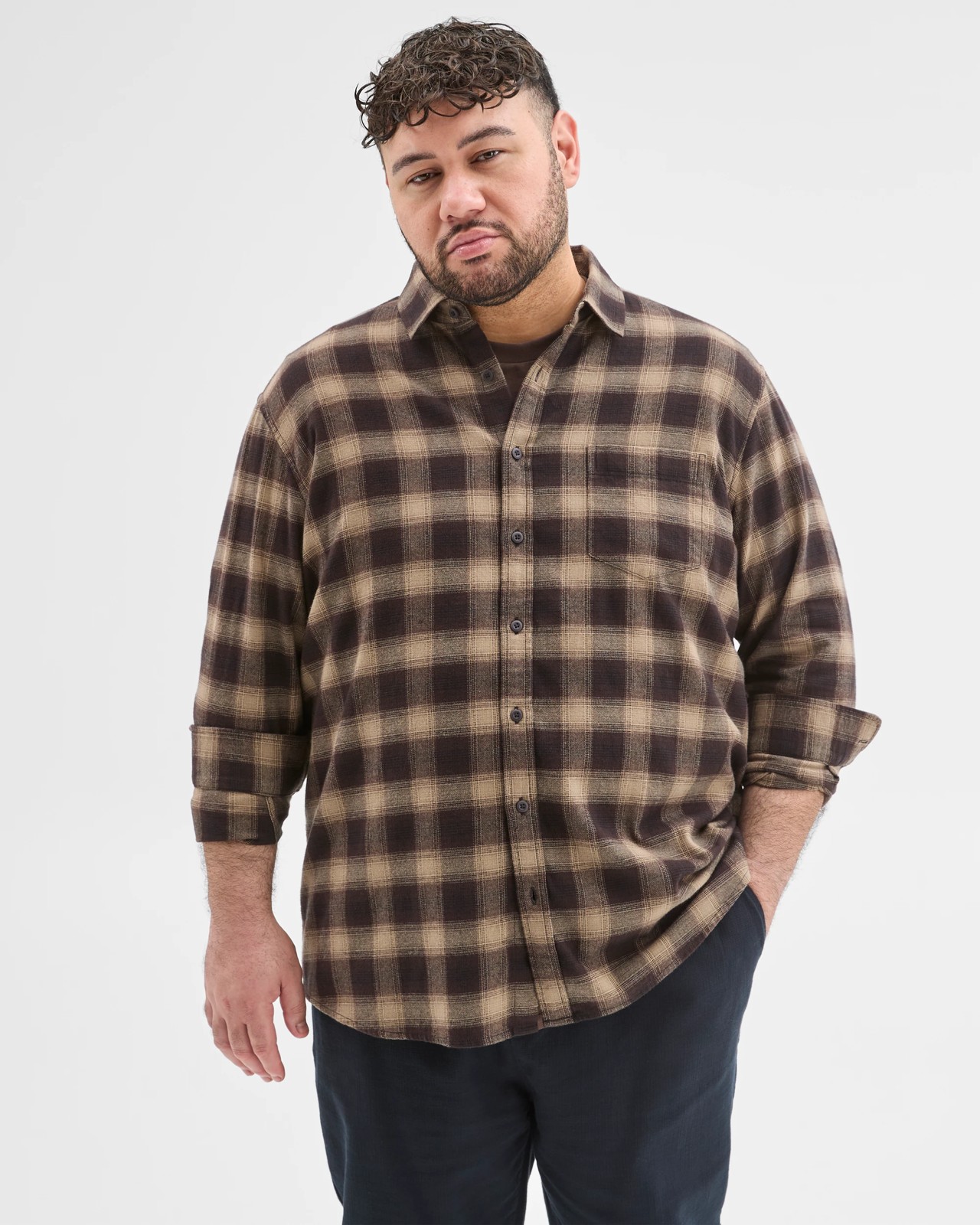 Plus Size Australian Cotton Long Sleeve Flannelette Shirt 4 of 6