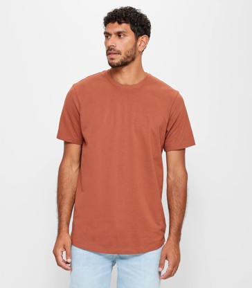 Australian Cotton Curved Hem T-Shirt