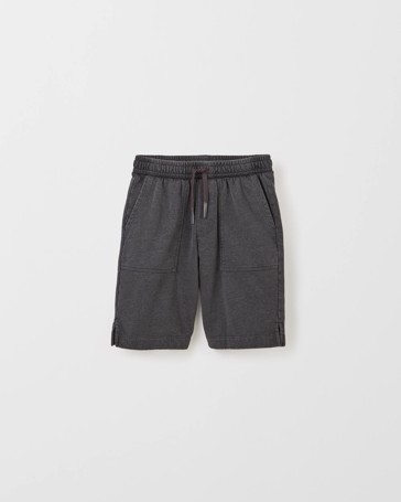 Australian Cotton Blend Washed Fleece Knit Shorts
