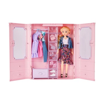 Doll & Wardrobe Set - Anko