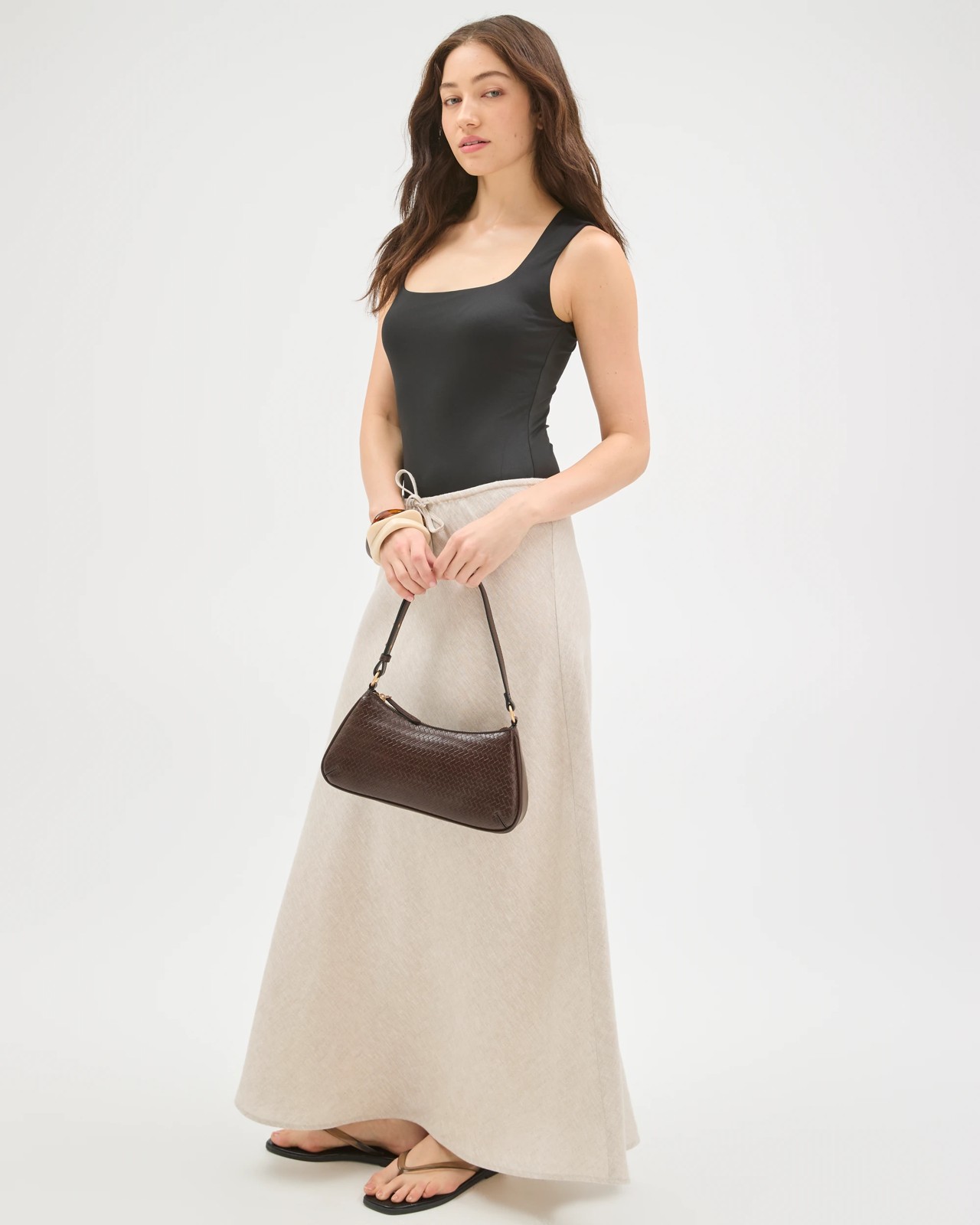 Lily Loves European Linen Maxi Skirt - Natural 4 of 5
