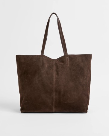 Premium Suede Leather Essential Tote Bag