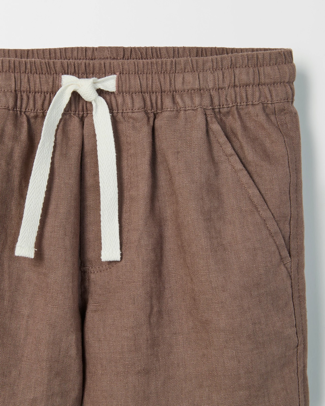 European Linen Shorts - Deep Taupe 2 of 2