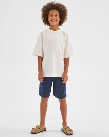 Elastic Waist Sweat Shorts