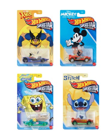 Hot Wheels Superstar Speeders, Pop Culture Characters - Assorted
