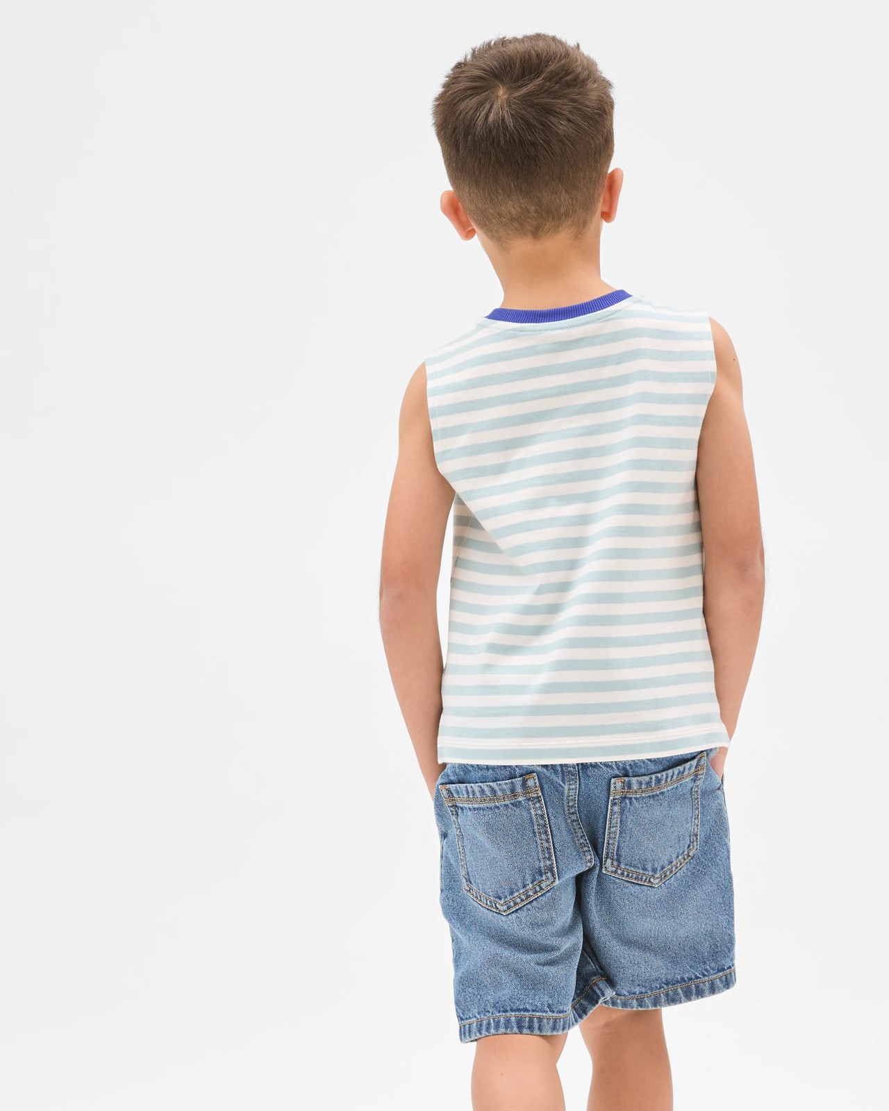 Australian Cotton Tank Top - Blue 3 of 5