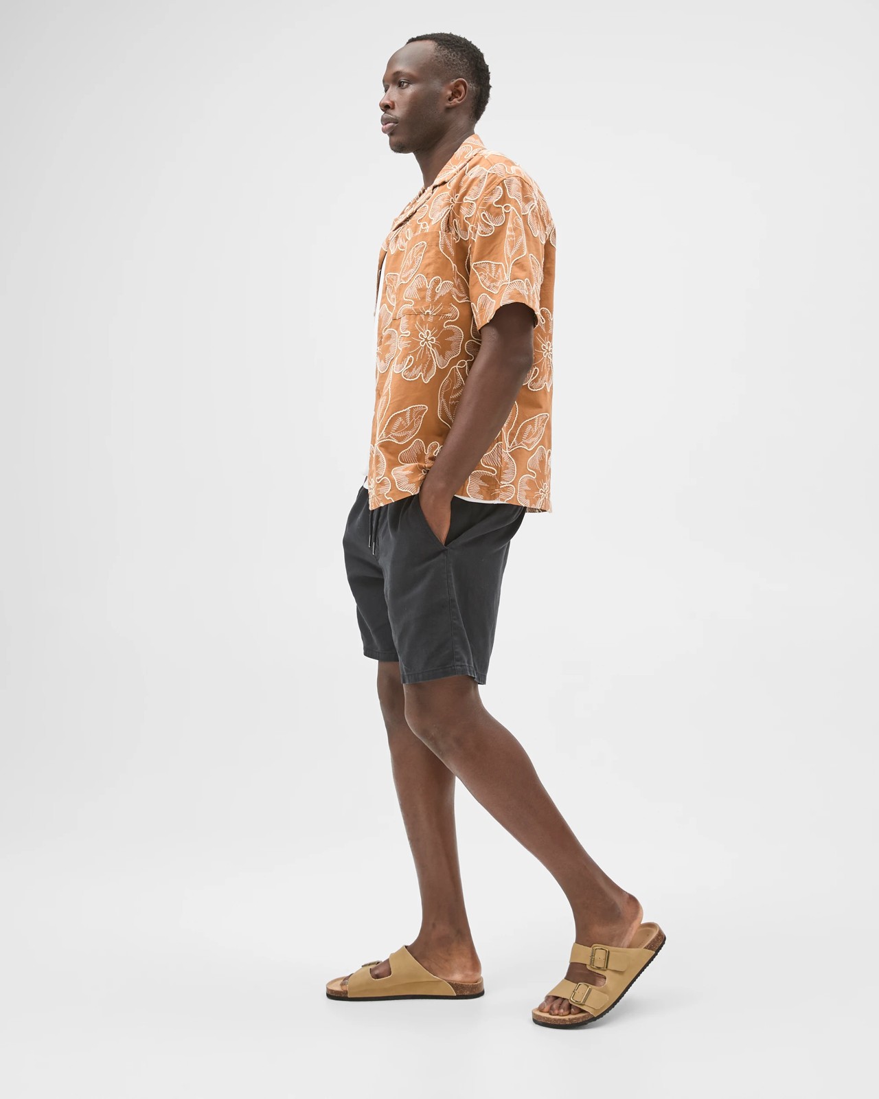 Commons Australian Cotton Boxy Fit Embroidered Shirt - Clay 3 of 5