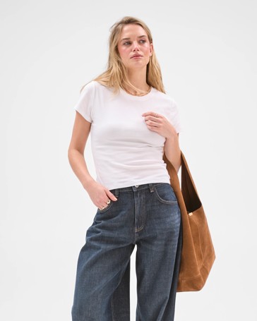 Lily Loves Australian Cotton Blend Semi Sheer Fitted T-Shirt