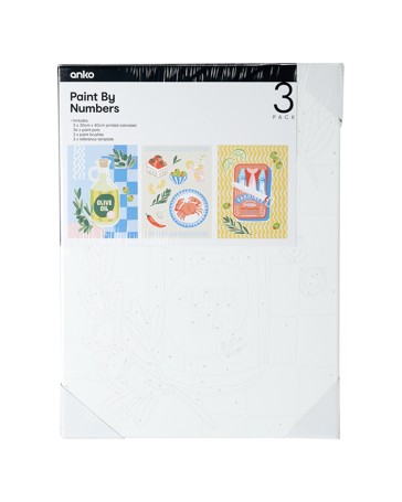 Anko 3 Pack Paint by Numbers - Pantry