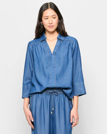 Long Sleeve Popover Top