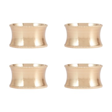 4 Pack Gold Look Napkin Rings - Anko