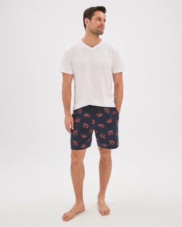 Maxx Australian Cotton Printed Jersey Knit Sleep Shorts