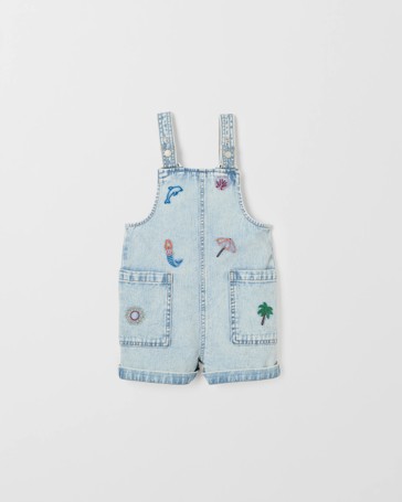 Cotton Sleeveless Denim Playsuit