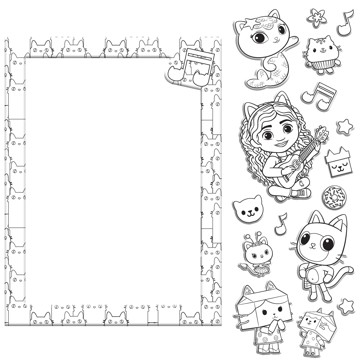 Kaleidoscope Colour-Me-Magnets Gabby's Dollhouse Colouring Book
