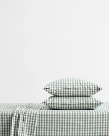 Gingham Australian Cotton Mix & Match Fitted Sheet